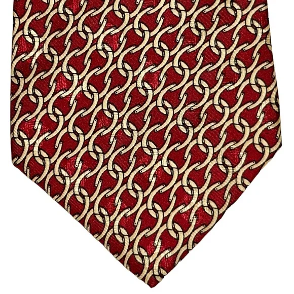 Vintage Polo Ralph Lauren Handmade Jacquard Woven Silk Neck Tie Equestrian Line